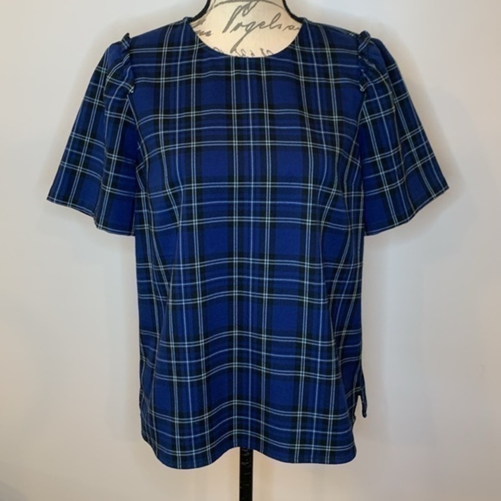 Draper James ‘Angie’ plaid short sleeve top 8